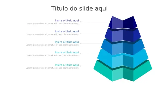 Pirâmide Hexagonal 3D de Cinco Níveis