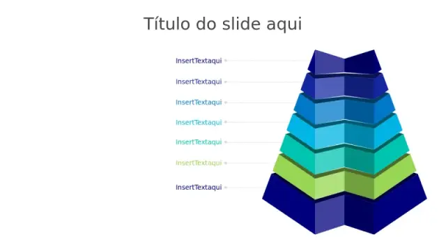 Infográfico de Pirâmide Hexagonal de 7 Níveis | PPT Design
