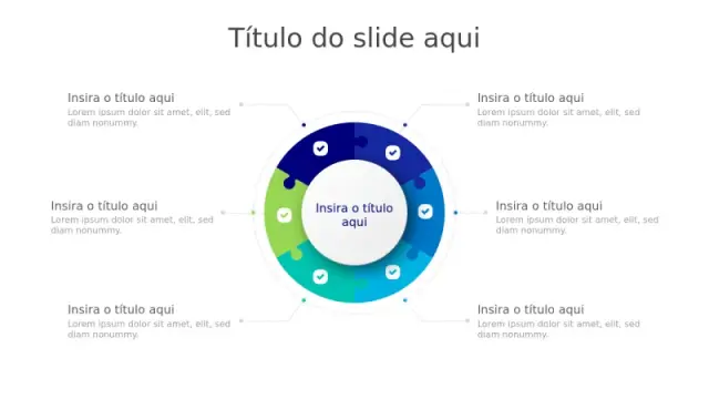 Modelo de Infográfico Circular de Quebra-Cabeça com Seis Seções