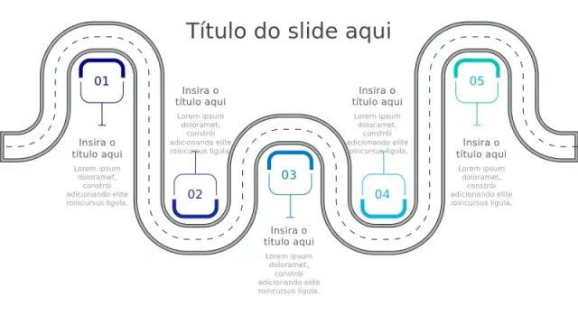 Layout de Infográfico de Mapa de Estrada com Ca… | PPT Design