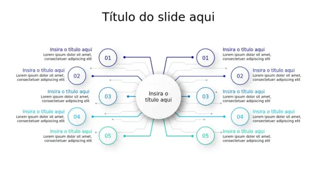 Diagrama de Ramificação com Hub Central de 10 â€¦ | PPT Design