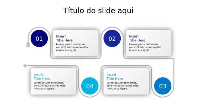 Diagrama Circular de Fluxo de Processo em Quatr… | PPT Design