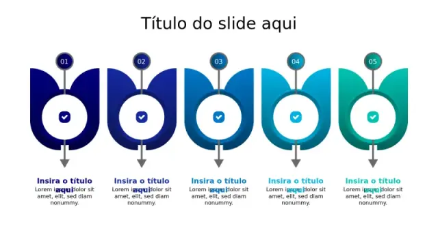 Infográfico de Fluxo de Processo em Cinco Pass… | PPT Design
