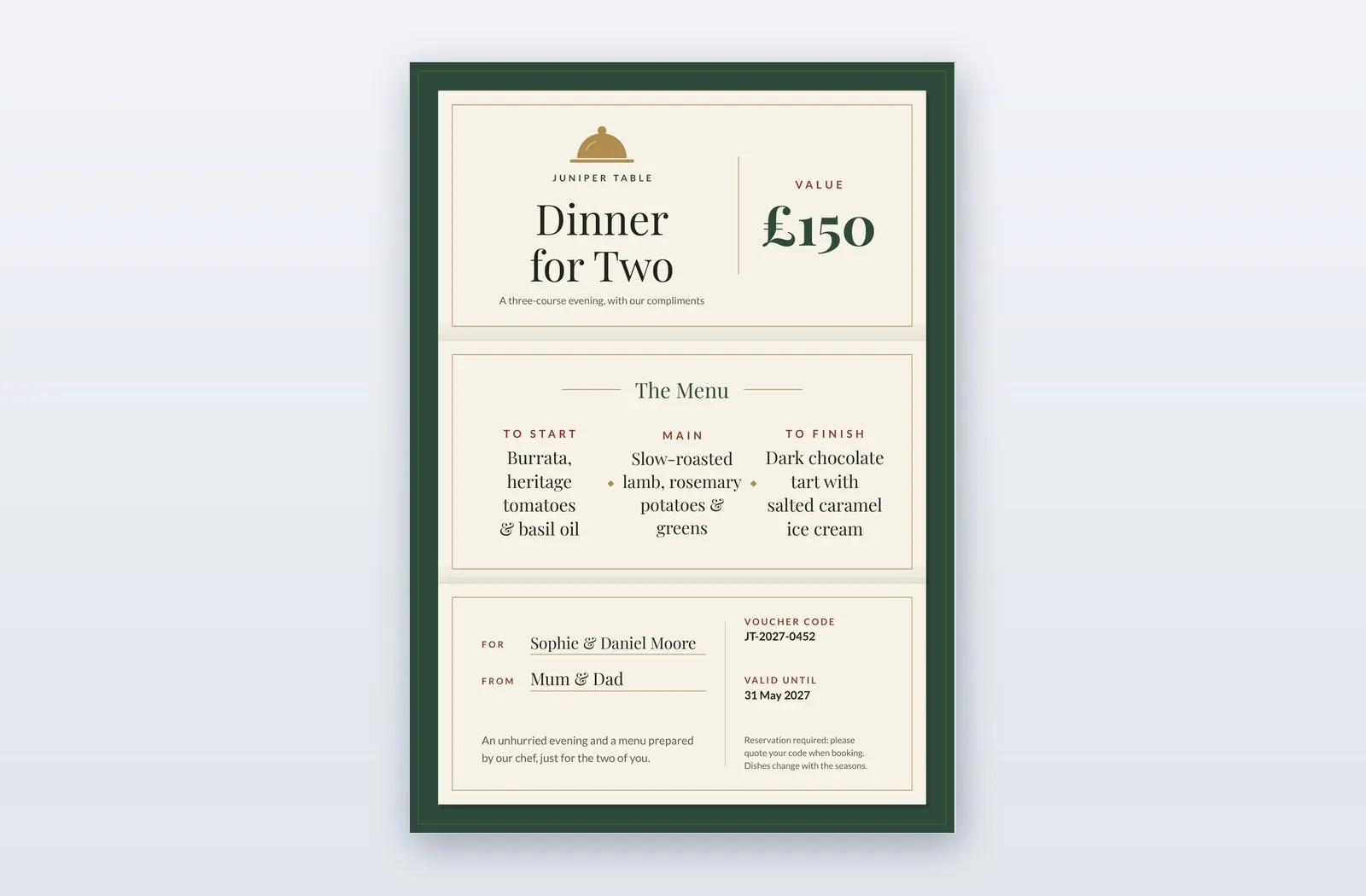 Restaurant Powerpoint Backgrounds Restaurant-Gutschein Vorlage – Prix Fixe | PPT-Design