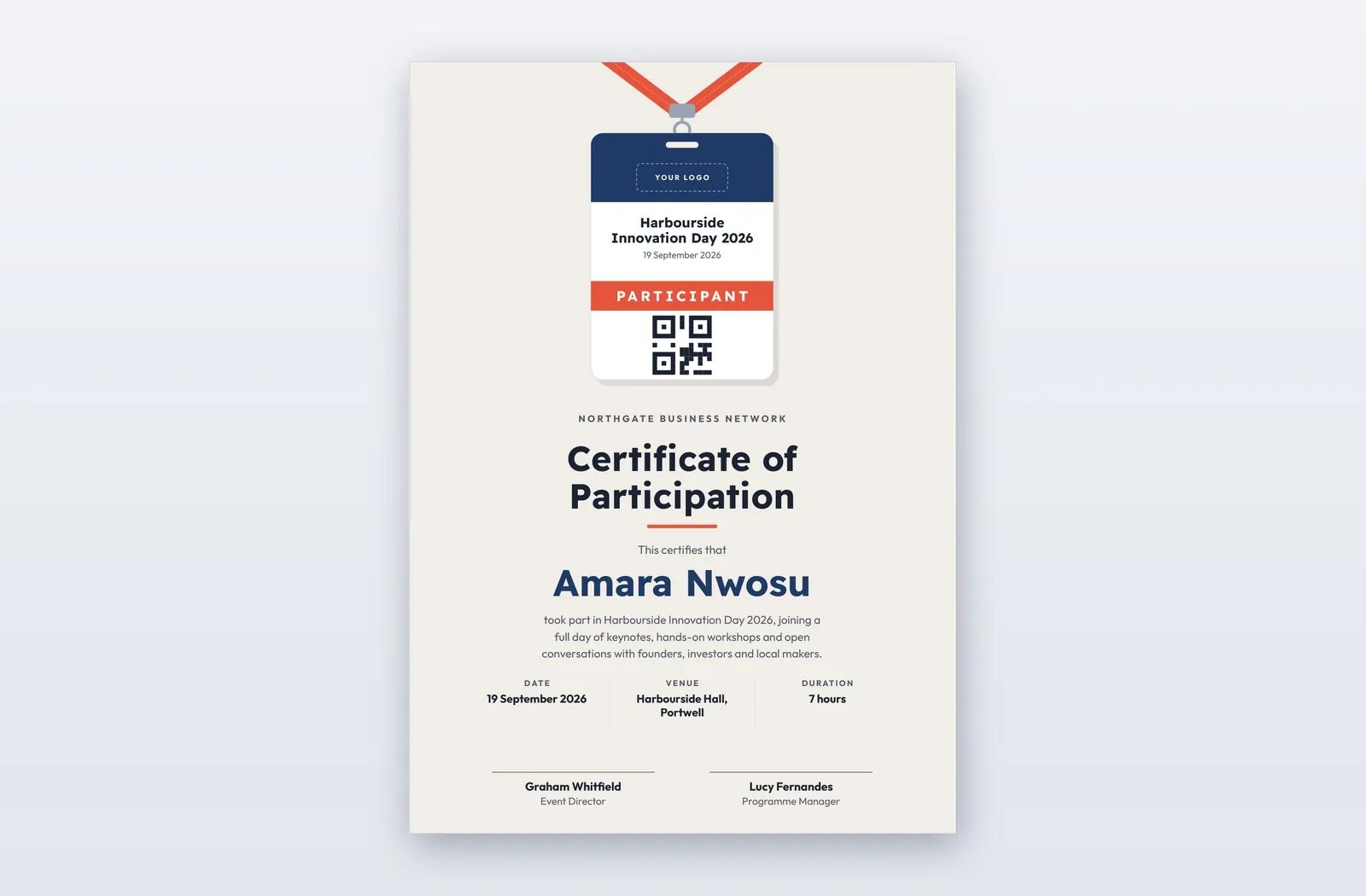 Partiipation Logo Free Event Participation Certificate Template – Registrant