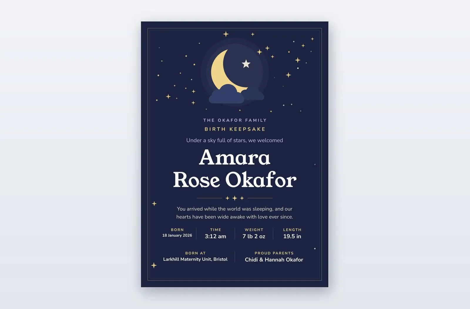 Free Birth Keepsake Certificate Template – Wee Hours
